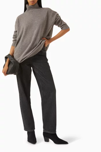 سترة بياقة عالية صوف وكشمير