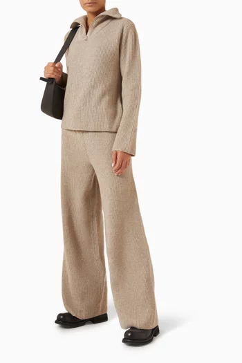 سترة غلاديس بسحّاب قصير نسيج صوف