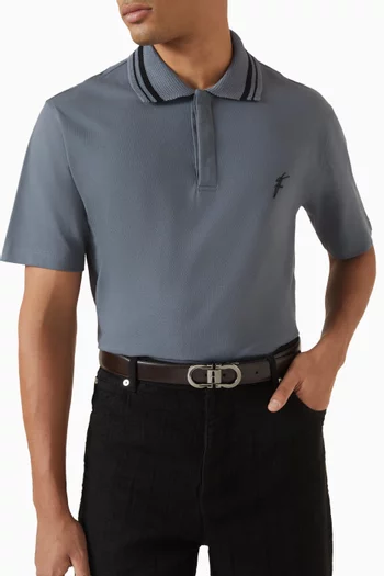 Reversible Gancini Belt in Leather