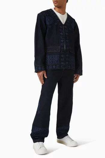 بنطال 001 بقصة فضفاضة دينم