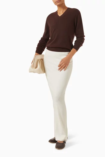 سترة لينوكس بفتحة رقبة مستديرة كشمير