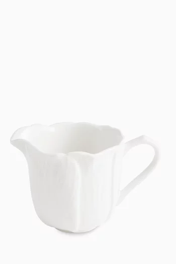 وعاء للحليب مزين بزهور جاردينيا ستانلس ستيل