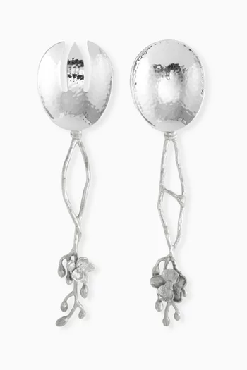 طقم تقديم بتصميم أوركيد أبيض