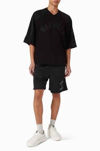 Ollie Mesh Sleeve Jersey in Cotton