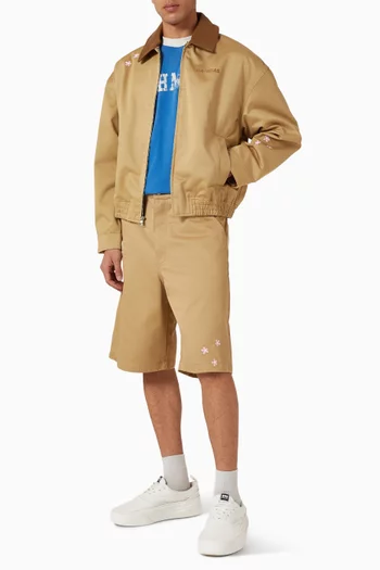 Bloom Zip Up Workwear Jacket in Cotton