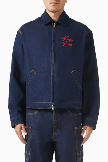 Padded Workwear Jacket in Japanese Denim