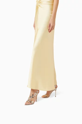 صندل فلافيا بكعب 105 مم جلد لامع