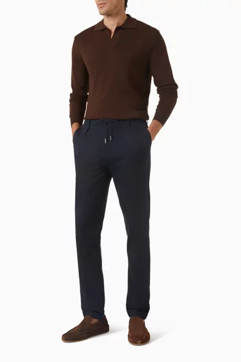 Buttonless Polo T-shirt in Cashwool®