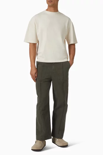 تي شيرت بقصة مربعة قطن وكشمير