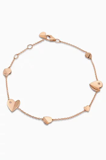 Hiam Heart Bracelet in 18kt Rose Gold