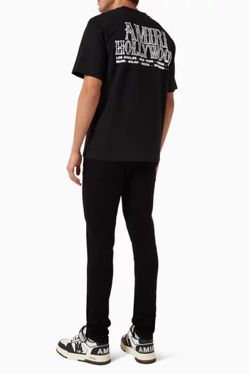 Hollywood-print Oversized T-shirt in Cotton