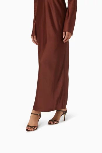 صندل يونا بكعب 90 مم جلد نابا لامع