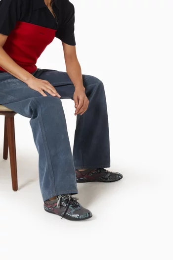 Gymnasium Sneakers in Technical Fabric & Leather