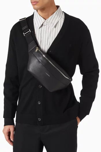 حقيبة خصر بملمس حبيبي مايكرو