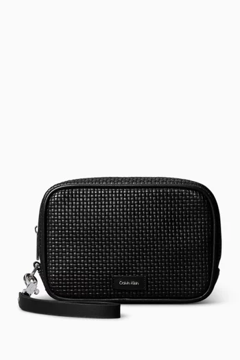 Embossed Woven Zip Pouch