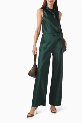 بنطال بقصة مائلة ستان