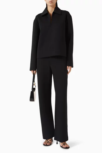 Half-zip Pullover in Cotton Blend