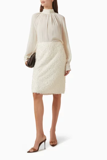 بلوزة بكشكش كريب