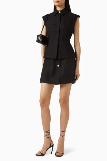 بلوزة ماغنوليا مزيج كتان