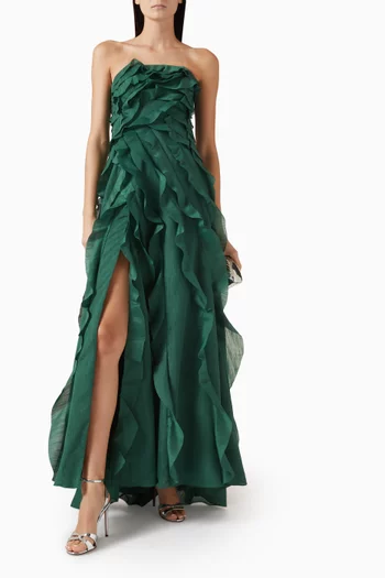 فستان سهرة ألايري بكشكش