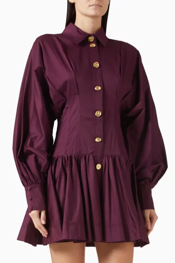 Alexa Mini Dress in Cotton Blend