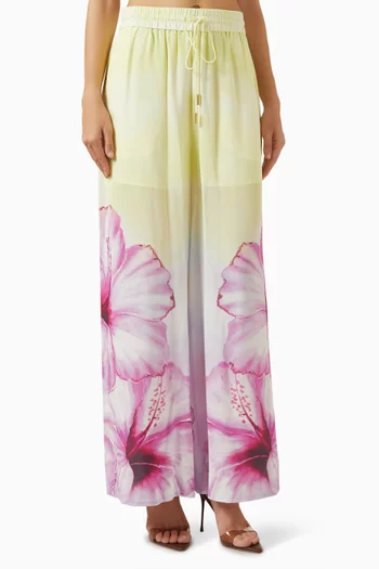 Atomic Printed Pants in Silk