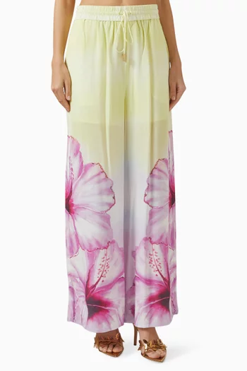 بنطال أتوميك مزين بنقشة حرير