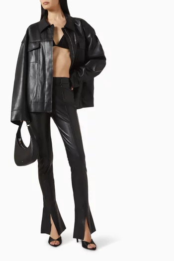 Oversized Jacket in Vegan-leather