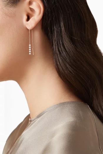 Riviere Diamond Earrings in 18kt Yellow Gold