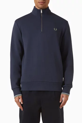 Half Zip Sweatshirt in Cotton