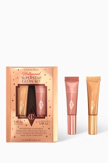 مجموعة هوليوود سوبرستار جلو للخدود بأحجام مناسبة للسفر