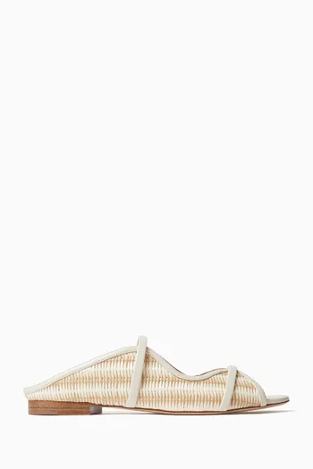 Norah 10 Slip-on Flats in Raffia & Leather