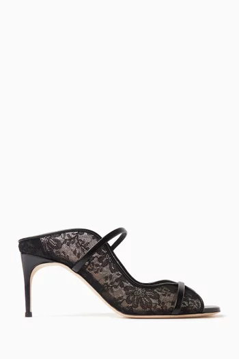 Noah 70 Mules in Lace & Nappa