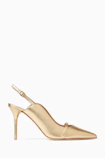 Maison 85 Slingback Pumps in Metallic Leather