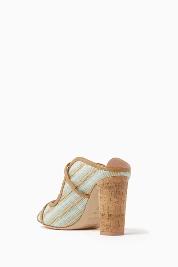 حذاء مفتوح نورا بكعب 85 مم جلد نابا وخوص