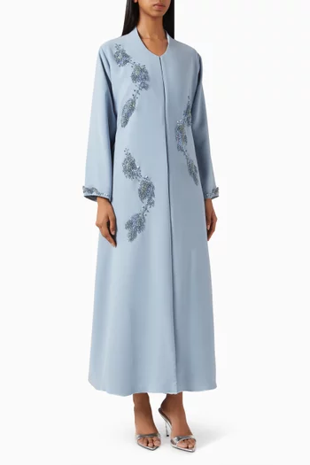 عباية بتطريزات بارزة بالخرز