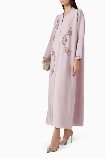 عباية بتطريزات بارزة بالخرز