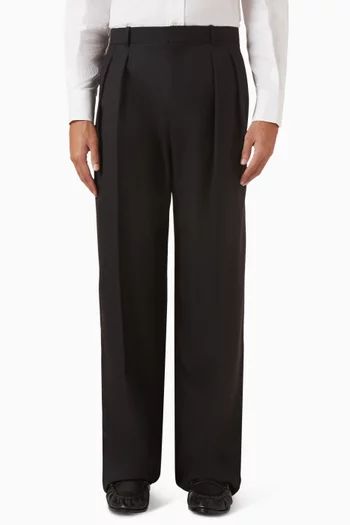 بنطال بخصر منخفض صوف صيني