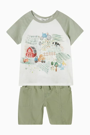 تي شيرت كلايتون بطبعة مزرعة قطن