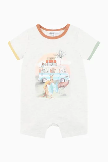 Ivan Camp Scene Romper in Cotton