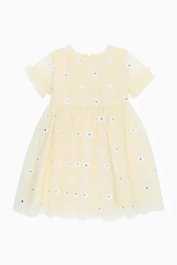 فستان مطرز بالترتر تول