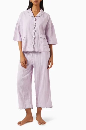 Pyjama Top & Pants Set in Cotton