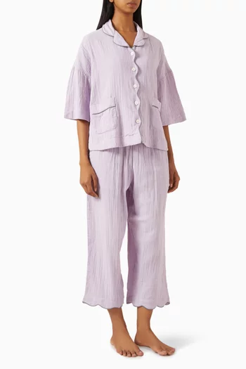 Pyjama Top & Pants Set in Cotton