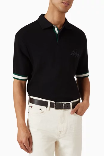 Denton Reversible Square Buckle Belt in Leather