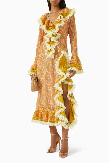 فستان هالو بكشكش