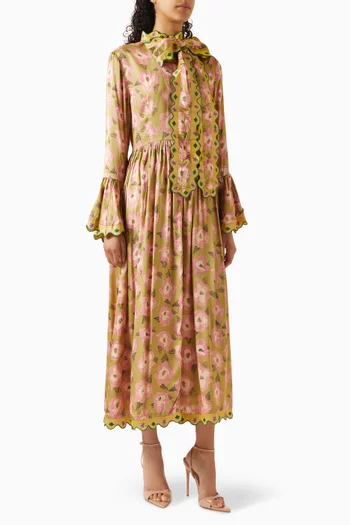 فستان جليد بأشرطة صدفية