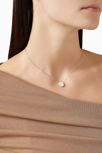 قلادة زيرا بدلاية مرصعة بعرق اللؤلؤ ذهب عيار 18