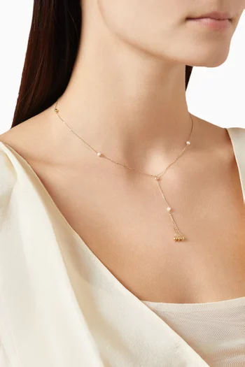 قلادة إليس بسلسلة متدلية ذهب عيار 18