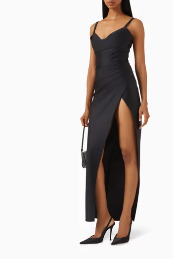 فستان بكشكش جيرسيه