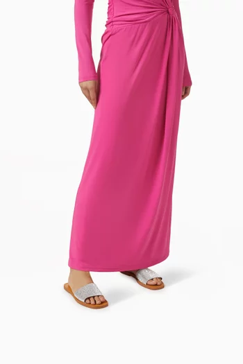 Golden Haze Flat Sandals in Faux Leather